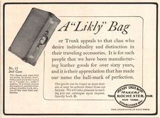 Likly Bag Trunk Luggage No. 15 Suit Case Rochester NY 1904 Antiqe Print Ad