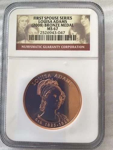 US Mint 2008 First Spouse Bronze Medal Louisa Adams NGC-MS66
