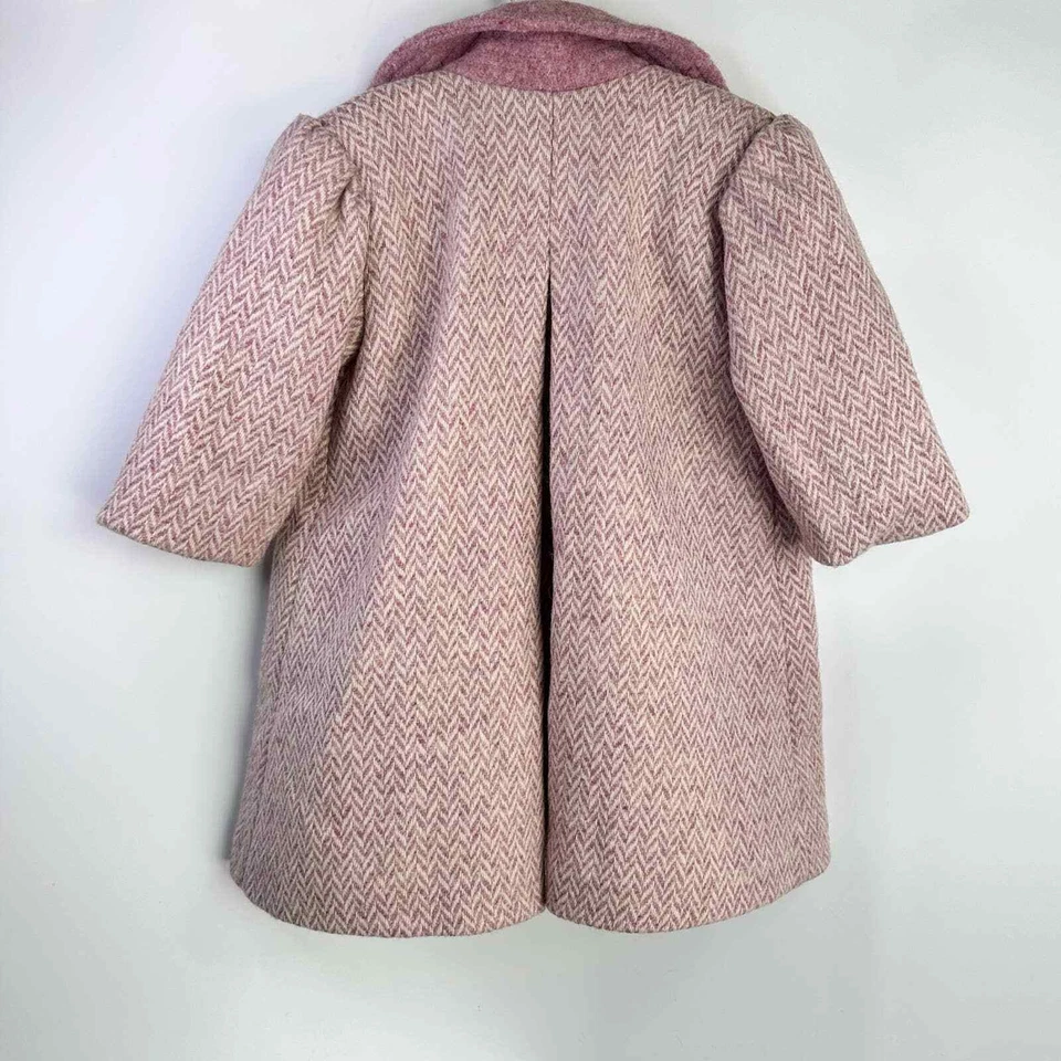 Abrigo Sarah Louise England Rosa Rubor 100% Lana 12m Foto 2 de 4