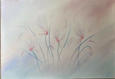 Relaxing Moment by Max Guere - Rare Original Watercolor 