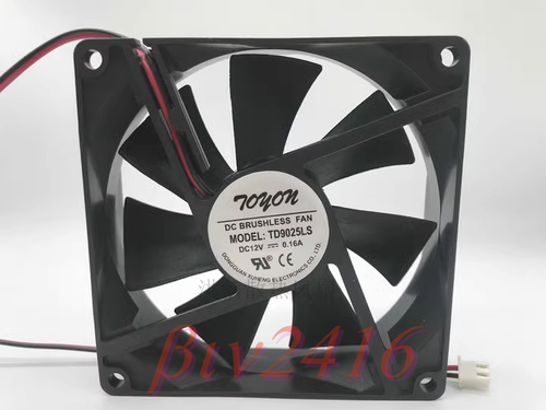NEW FOR TOYON Cooling Fan TD9025LS DC 12V 0.16A 2 Pin 3months warranty - 第 1/3 張圖片