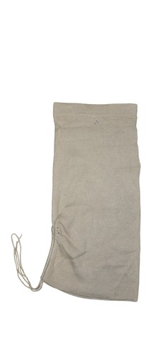 Falda Guess XS Beige Acanalada Tejido ES Tara con Cordón Ajustable y Logo de Metal - Imagen 3 de 8