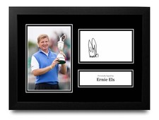 Ernie Els Signed A4 Framed Photo Display Autograph Golf Open Memorabilia + COA