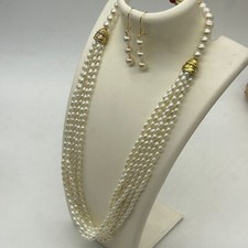 Elegant Oval Pearl Multi-Chain Necklace | Luxurious Layered Statement Jewelry