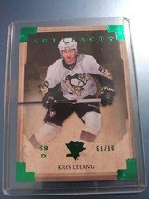 KRIS LETANG (2 Cards) 2013-14 UPPER DECK ARTIFACTS RUBY AND EMERALD PARALLELS