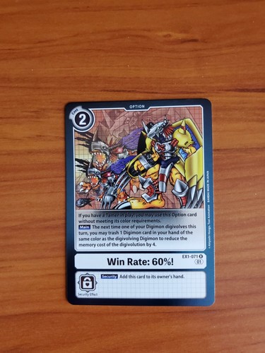 Digimon Classic Collection - Win Rate: 60%! - Rare EX1-071 R - 第 1/2 張圖片