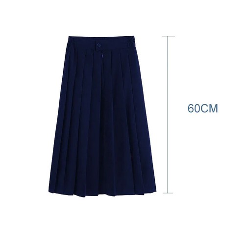 Elastic Waist Girls School Uniform Suit Pleated Skirt Short/Middle/Long Dress - Picture 14 of 33
