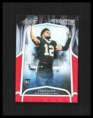 2022 Chris Olave Rookie Card Absolute Introductions Red /100 #INT-8 Saints