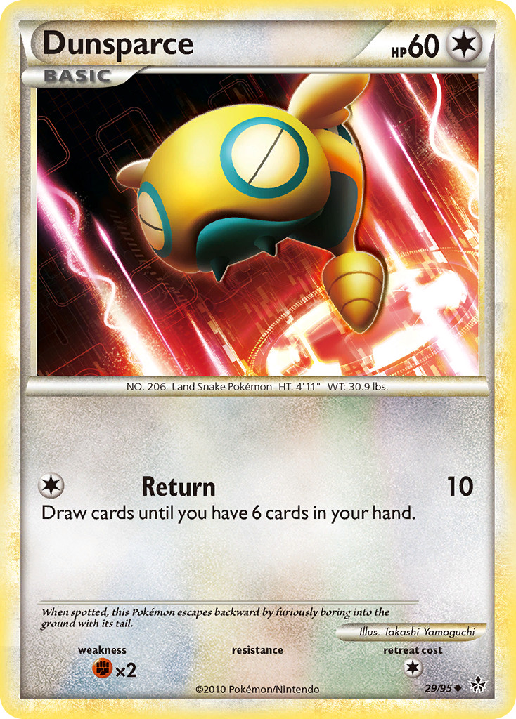 Dunsparce 29/95 UC HGSS Unleashed Pokemon NM/M
