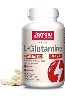 **LOT OF 2** Jarrow Formulas L-Glutamine 750MG 120 Veggie Capsules EXP: 11/2025