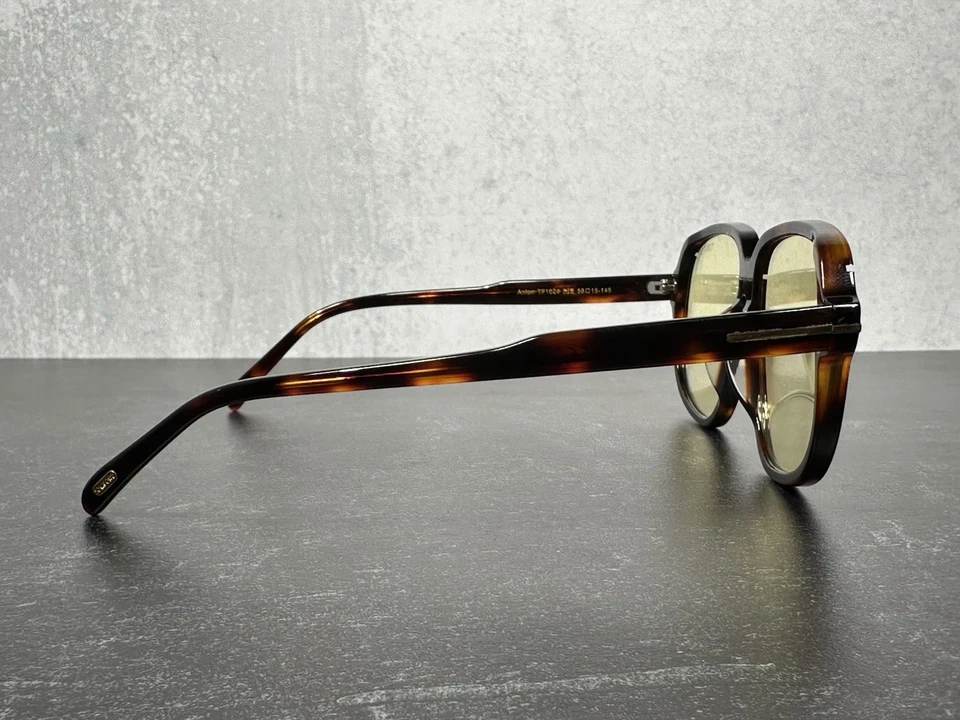 GAFAS DE SOL TOM FORD TF 1024 ANTON BRILLANTES HABANA con LENTE AMARILLA 52E! ¡SE ENVÍA HOY! Foto 4 de 4
