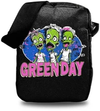 Green Day - Rocksax - Green Day - Zombie Logo - Crossbody Bag with Stash Pockets