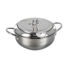 Image of Premium Stainless Steel Deep Fryer with Removable Rack and Thermometer 3 2L