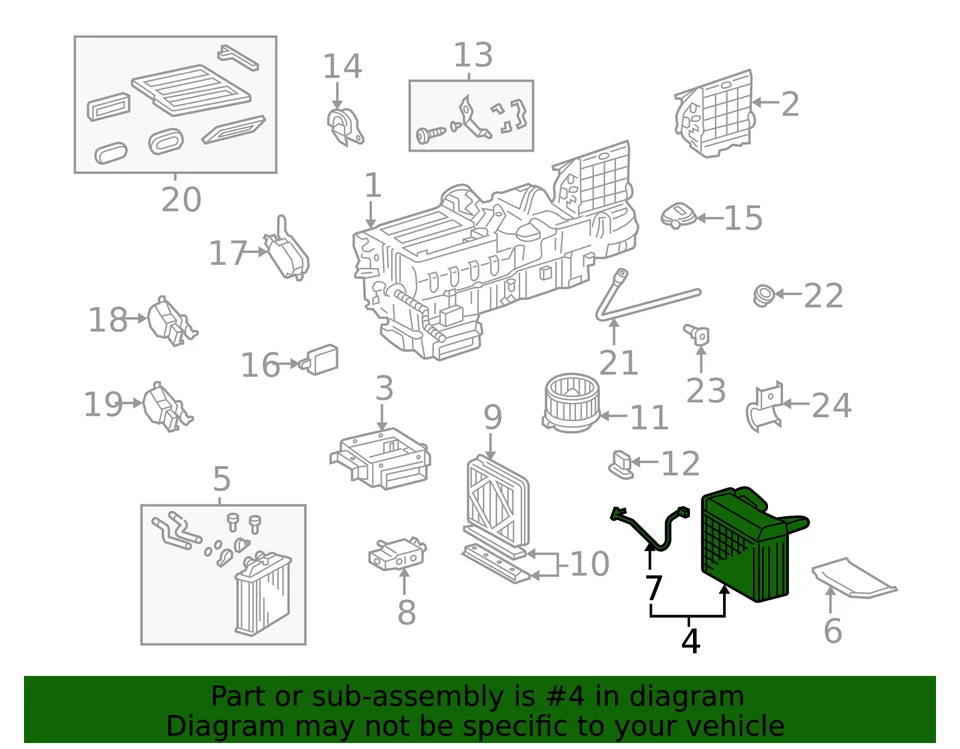 Núcleo evaporador original Mercedes-Benz 163-830-00-58 CANTIDAD 1 Foto 2 de 3