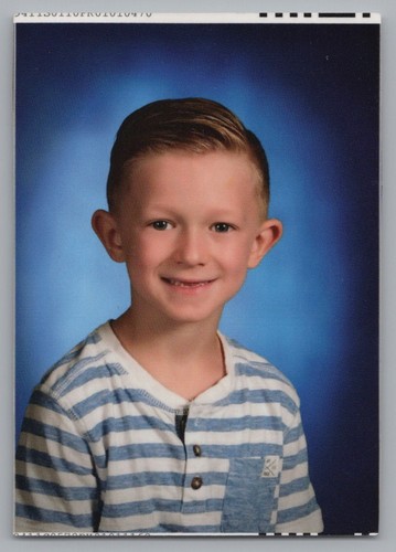2010s Boy School Portrait Blue Backdrop Smiling Happy Childhood - Picture 2 of 3