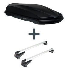 Dachbox LEVUP Cube 470 + Dachträger G3 für Opel Vectra C Caravan Typ Z02 NEU Set