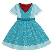 Holly Wheeler Girl Blue Printed Dress Stranger 5 Cosplay Costume Halloween suit