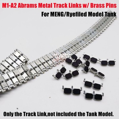 1/35 US M1A2 Abrams Tank Metal Track Links w/Brass Pins for Meng/Ryefiled Model