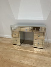 Mirrored Dressing Table with 7 Drawers good condition very solid 2 cracks