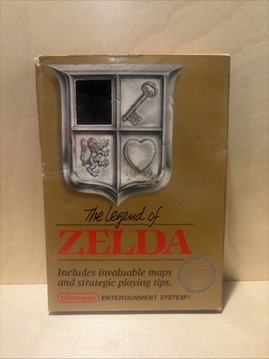 Nintendo NES Gold Video Game Cartridge the Legend of Zelda with Sleeve