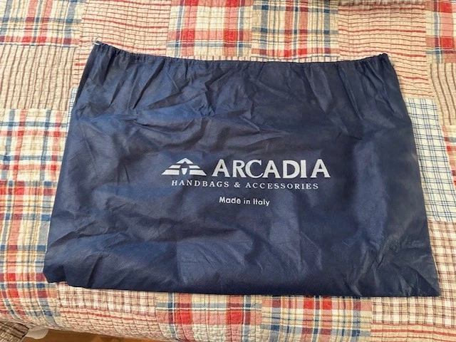 Bolso de Lona Arcadia Grande de Cuero Negro Nuevo con Etiquetas Foto 2 de 4