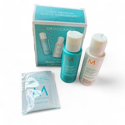Moroccanoil Hydrating Shampoo Conditioner and hand cream 3x Set travel size new