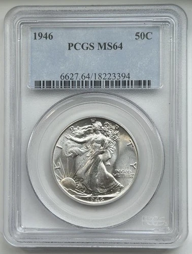 Photo of a 1946-P Walking Liberty Half Dollar from an eBay listing that sold on Jul 21, 2026