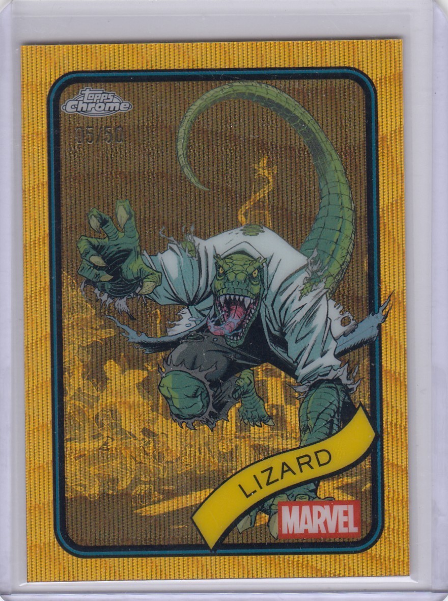 2025 Topps Chrome Marvel LIZARD #85 Gold Refractor /50 ZM