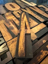 WOOD Number 4 Tall Condensed Antique Letterpress TYPE Printing  FOUR  8-1/4"H