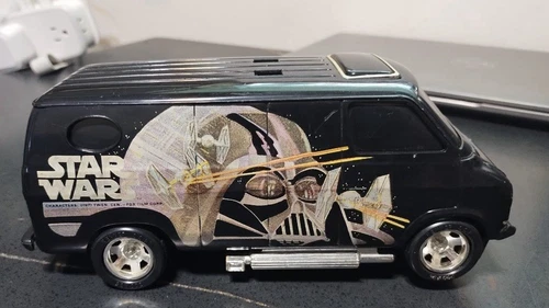 Star Wars Vintage Kenner 1977 Black Darth Vader Sparking Van * No Rip Cord