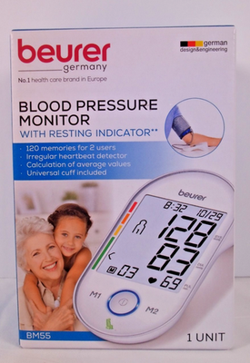#ad Beurer BM55 Upper Arm Blood Pressure Monitor XL LCD Display New $11.00