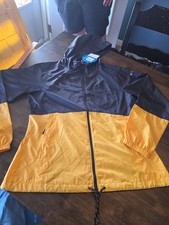 Women's Columbia Medium Hooded Forward Windbreaker Black/gold