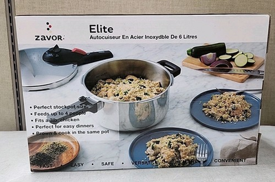 #ad NEW Zavor Elite Pressure Cooker 6.3 Qt Stainless Steel Pressure Cooker ZCWEL02 $112.49