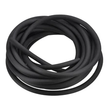 Solid Rubber Cord Tubing 10ft 5mm 3/16" Dia Matte Black Rubber Tube for DIY