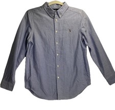 Ralph Lauren Boys light blue button down shirt Size L14/16 Preppy Never Worn Ox