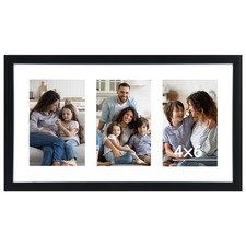 8x14 Collage Picture Frame with Three Openings for Displaying 4x6 Pictures, 4...