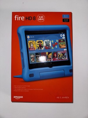 Amazon Fire HD 8 Kids Edition 32GB, Wi-Fi, 8 Zoll, Blau NEU & OVP Versiegelt !