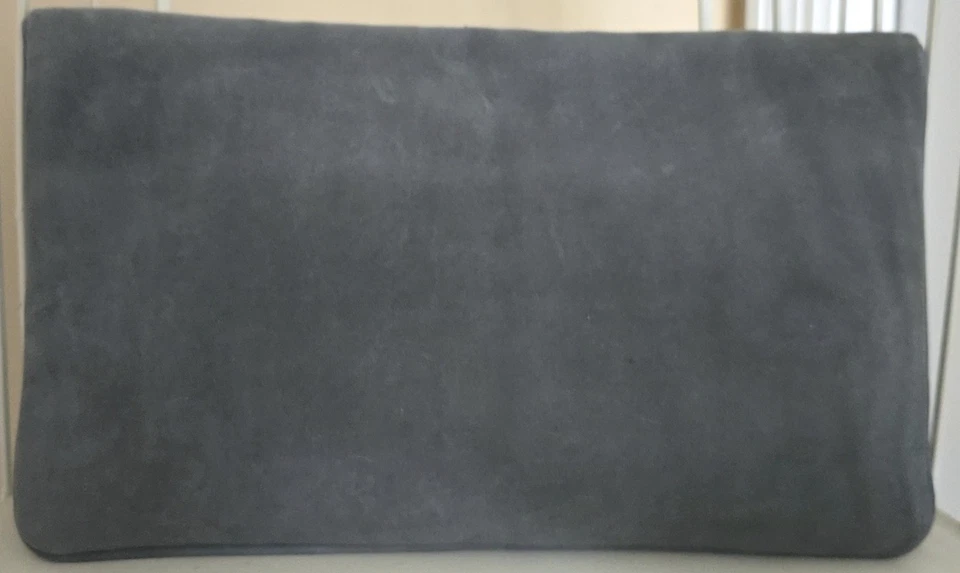 Alice & Olivia Gray Suede Crystal Embellished Clutch 12x8 In - Image 2 of 4