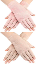 Sun Gloves for Women UV Protection Fingerless Non Slip Sunscreen Driving Gloves