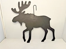 Moose Silhouette Sheet Metal Sign Rustic Mountain Lodge Log Cabin Outdoors 12x13