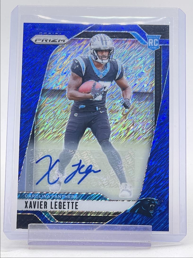 XAVIER LEGETTE 2024 PANINI PRIZM ROOKIE BLUE SHIMMER RC AUTO /25 Q5540