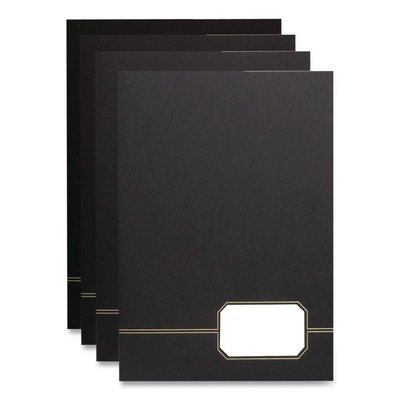 Oxford 4161 0.5'' Cap Prem Cover Stock Black w/ Business Portfolio (4/Pack) New