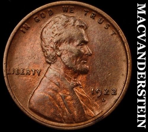 1922-D Lincoln Wheat Cent- Extra Fine Semi Key Better Date No Reserve #J3438