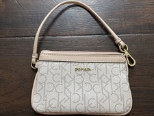 POLSINO, Calvin Klein Wristlet marrone e beige borsa donna borsetta piccola