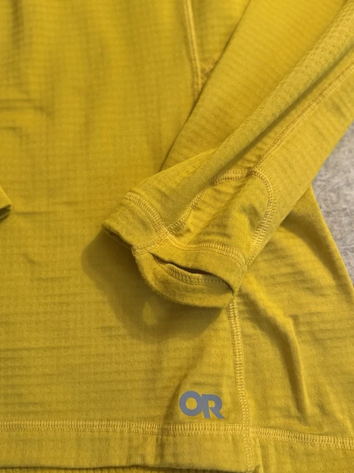 Outdoor Research Mujer’s Vigor Amarillo Media Cremallera Micro rejilla Vellón Talla Mediana Foto 4 de 4