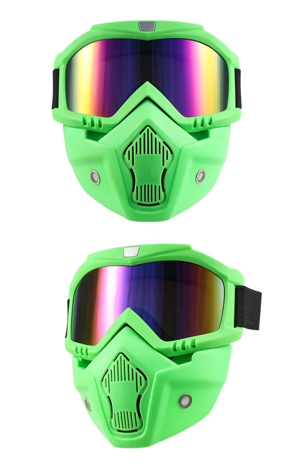 Coloridas Gafas de Ciclismo Motocicleta Anti-UV Máscara Desmontable Correa Ajustable Foto 4 de 4