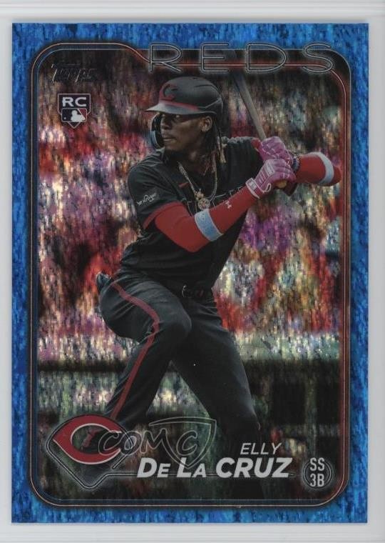 2024 Topps Series 1 Blue Holofoil 595/999 Elly De La Cruz #141 Rookie RC