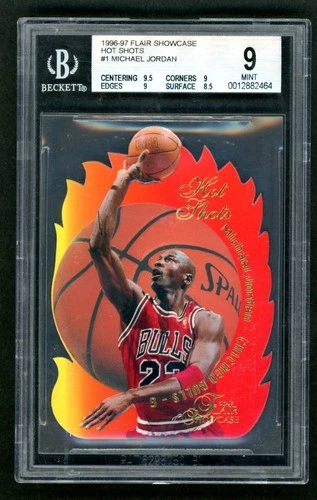 1996 Flair Showcase Michael Jordan Hot Shots #1 BGS 9 MINT