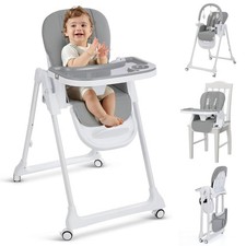 Hochstuhl Baby 4 in1 Kinderhochstuhl mit Spielbügel 7 höhenverstellbar faltbar