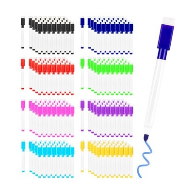 Beieverluck 200 Pieces Colorful Magnetic Dry Erase Marker with Eraser Cap, Wh...
